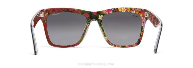 4DRP250 negro con manchester/doble espejo plateado a negro gafas de sol clásicas polarizadas matchday Maui Jim