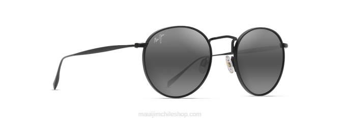 4DRP356 negro mate/gris neutro nautilus gafas de sol clásicas polarizadas con ajuste asiático Maui Jim