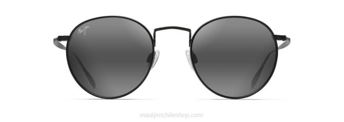 4DRP356 negro mate/gris neutro nautilus gafas de sol clásicas polarizadas con ajuste asiático Maui Jim