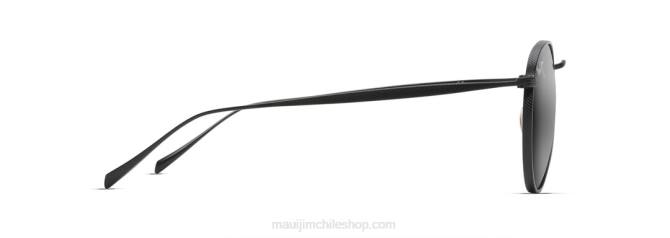 4DRP356 negro mate/gris neutro nautilus gafas de sol clásicas polarizadas con ajuste asiático Maui Jim
