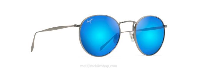 4DRP357 titanio/azul hawaii nautilus gafas de sol clásicas polarizadas con ajuste asiático Maui Jim