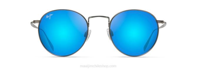 4DRP357 titanio/azul hawaii nautilus gafas de sol clásicas polarizadas con ajuste asiático Maui Jim