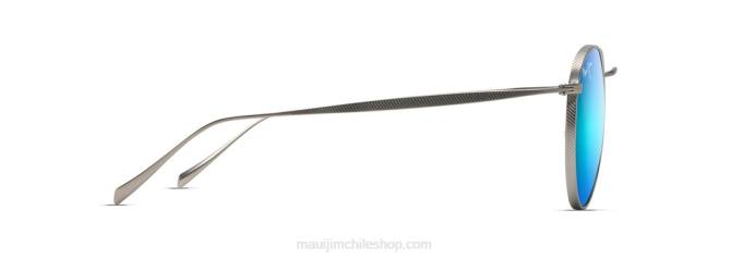 4DRP357 titanio/azul hawaii nautilus gafas de sol clásicas polarizadas con ajuste asiático Maui Jim