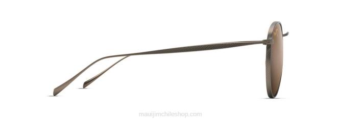 4DRP358 bronce antiguo/bronce hcl nautilus gafas de sol clásicas polarizadas con ajuste asiático Maui Jim