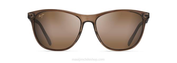 4DRP377 moca transparente/bronce hcl gafas de sol clásicas polarizadas de caña de azúcar Maui Jim