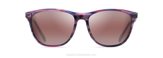 4DRP378 puesta de sol lila/rosa gafas de sol clásicas polarizadas de caña de azúcar Maui Jim