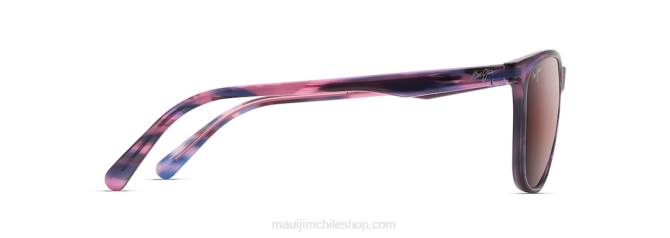 4DRP378 puesta de sol lila/rosa gafas de sol clásicas polarizadas de caña de azúcar Maui Jim