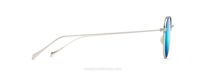 4DRP83 plata mate/azul hawaii gafas de sol clásicas polarizadas island eyes Maui Jim