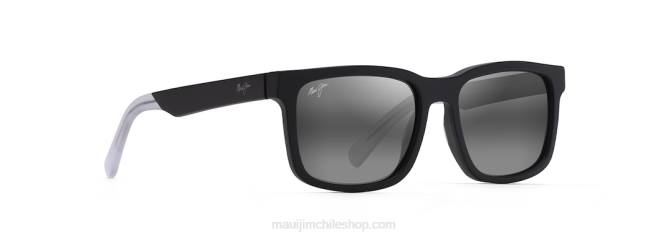 4DRP86 negro mate con puntas de cristal/gris neutro lentes de sol clásicos polarizados stone shack Maui Jim