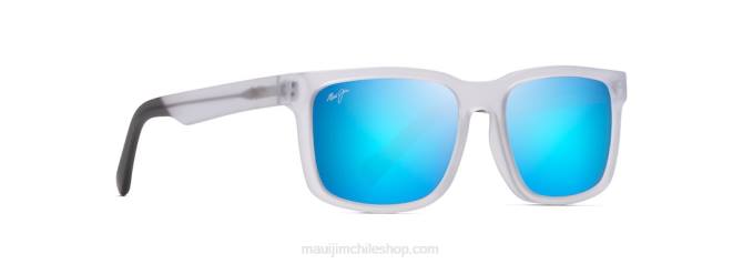 4DRP87 cristal mate con puntas gris oscuro/azul hawaii lentes de sol clásicos polarizados stone shack Maui Jim