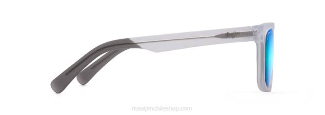 4DRP87 cristal mate con puntas gris oscuro/azul hawaii lentes de sol clásicos polarizados stone shack Maui Jim