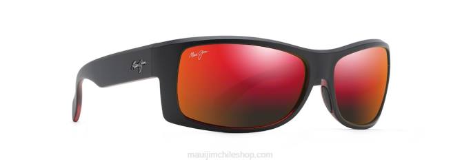 4DRP115 negro con interior rojo/lava hawaiana lentes de sol cruzados polarizados equator Maui Jim