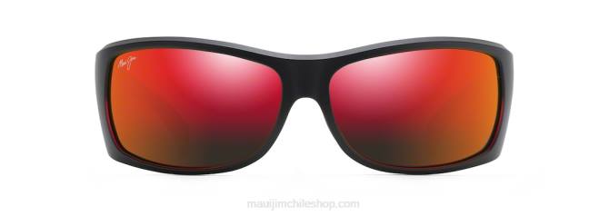 4DRP115 negro con interior rojo/lava hawaiana lentes de sol cruzados polarizados equator Maui Jim