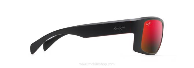 4DRP115 negro con interior rojo/lava hawaiana lentes de sol cruzados polarizados equator Maui Jim
