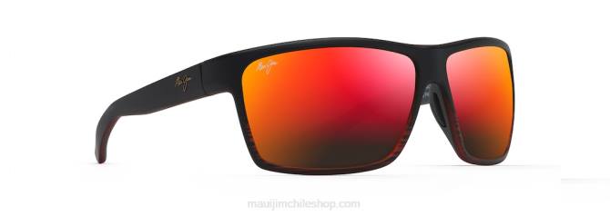 4DRP151 raya burdeos/lava hawaiana lentes de sol cruzados polarizados alenuihaha Maui Jim