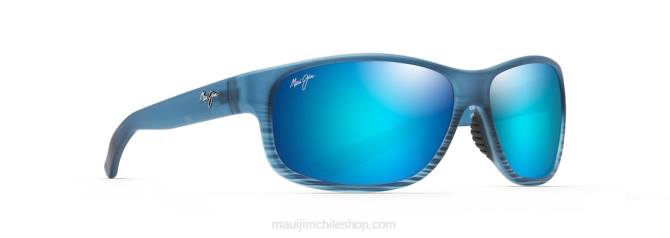 4DRP153 azul raya negra/azul hawaii gafas de sol envolventes polarizadas kaiwi channel Maui Jim