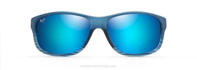 4DRP153 azul raya negra/azul hawaii gafas de sol envolventes polarizadas kaiwi channel Maui Jim