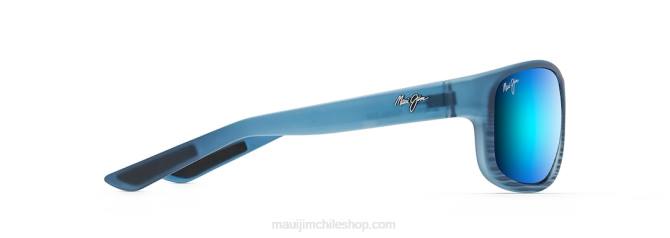 4DRP153 azul raya negra/azul hawaii gafas de sol envolventes polarizadas kaiwi channel Maui Jim