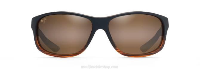 4DRP154 raya marrón oscuro/hcl bronce gafas de sol envolventes polarizadas kaiwi channel Maui Jim