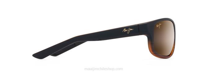 4DRP154 raya marrón oscuro/hcl bronce gafas de sol envolventes polarizadas kaiwi channel Maui Jim
