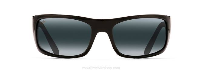 4DRP271 negro brillante/gris neutro gafas de sol cruzadas peahi polarizadas Maui Jim