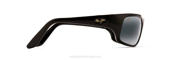 4DRP271 negro brillante/gris neutro gafas de sol cruzadas peahi polarizadas Maui Jim