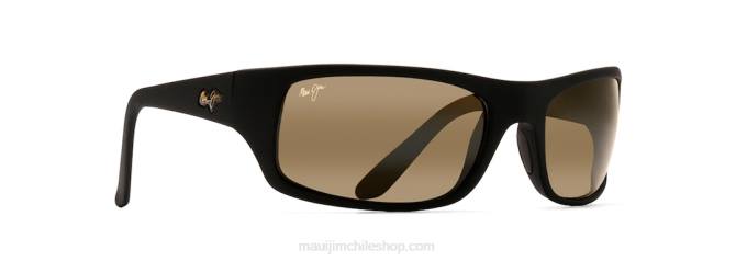 4DRP275 caucho negro mate/bronce hcl gafas de sol cruzadas peahi polarizadas Maui Jim