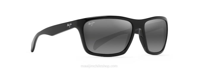 4DRP338 negro brillante/gris neutro lentes de sol cruzados polarizados makoa Maui Jim