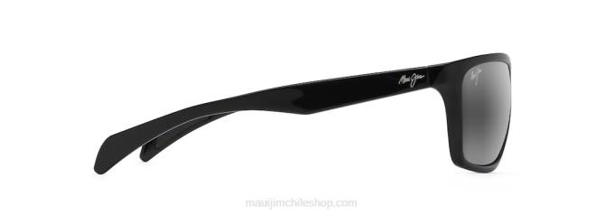 4DRP338 negro brillante/gris neutro lentes de sol cruzados polarizados makoa Maui Jim
