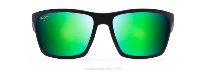 4DRP340 negro mate/verde lentes de sol cruzados polarizados makoa Maui Jim