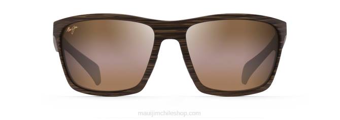 4DRP341 grano de madera marrón mate/bronce hcl lentes de sol cruzados polarizados makoa Maui Jim