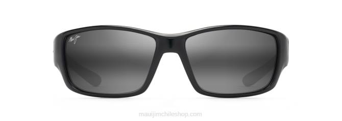 4DRP369 negro brillante con gris y granate/gris neutro lentes de sol envolventes polarizados local kine Maui Jim