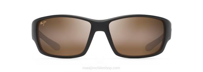 4DRP372 marrón transparente oscuro mate con bronceado y crema/bronce hcl lentes de sol envolventes polarizados local kine Maui Jim