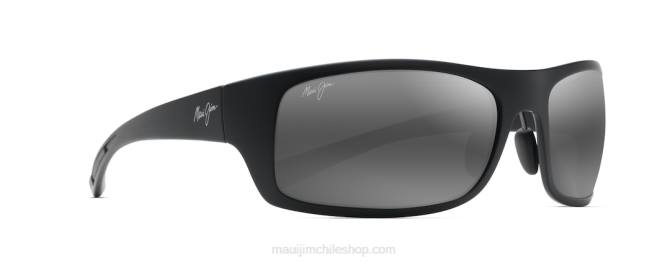 4DRP381 negro mate/gris neutro lentes de sol cruzados polarizados big wave Maui Jim
