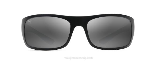 4DRP381 negro mate/gris neutro lentes de sol cruzados polarizados big wave Maui Jim