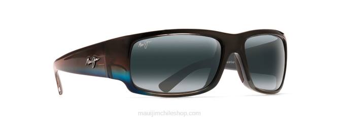 4DRP384 marlín/gris neutro gafas de sol envolventes polarizadas de la copa del mundo Maui Jim