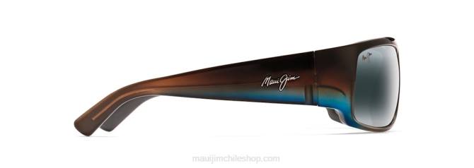 4DRP384 marlín/gris neutro gafas de sol envolventes polarizadas de la copa del mundo Maui Jim