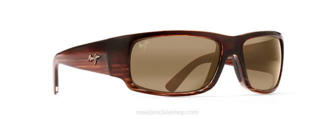 4DRP385 raya chocolate desteñido/hcl bronce gafas de sol envolventes polarizadas de la copa del mundo Maui Jim