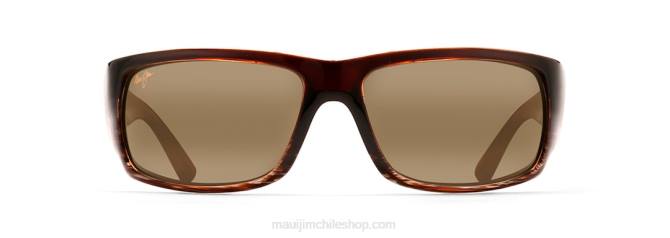 4DRP385 raya chocolate desteñido/hcl bronce gafas de sol envolventes polarizadas de la copa del mundo Maui Jim