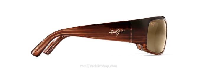 4DRP385 raya chocolate desteñido/hcl bronce gafas de sol envolventes polarizadas de la copa del mundo Maui Jim