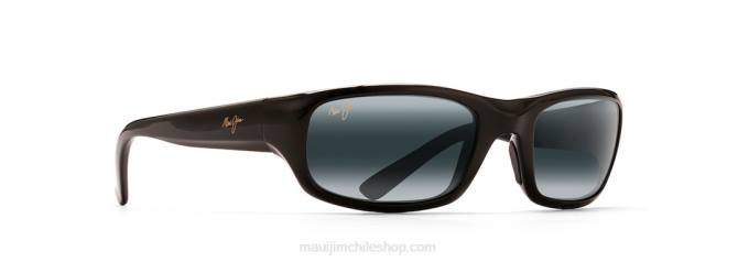 4DRP392 negro brillante/gris neutro lentes de sol cruzados polarizados stingray Maui Jim