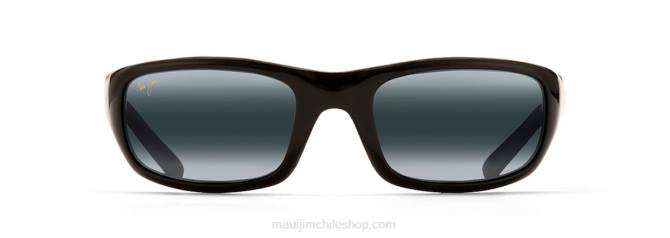 4DRP392 negro brillante/gris neutro lentes de sol cruzados polarizados stingray Maui Jim