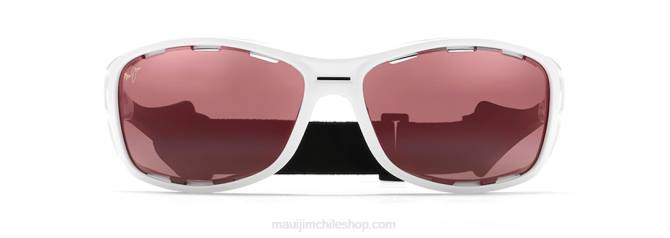 4DRP408 perla blanca/rosa lentes de sol cruzados polarizados Maui Jim