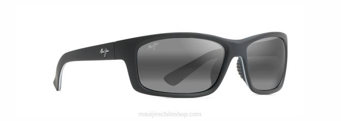 4DRP423 negro suave mate con blanco y azul/gris neutro gafas de sol cruzadas polarizadas kanaio coast Maui Jim