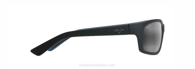 4DRP423 negro suave mate con blanco y azul/gris neutro gafas de sol cruzadas polarizadas kanaio coast Maui Jim