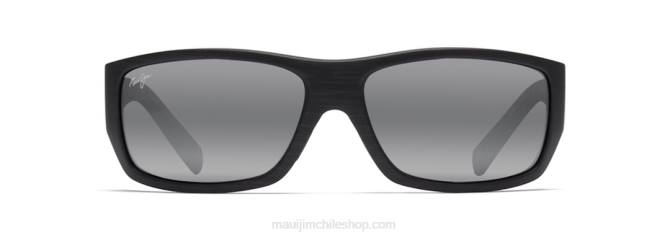 4DRP451 vetas de madera negro mate/gris neutro lentes de sol cruzados polarizados wassup Maui Jim