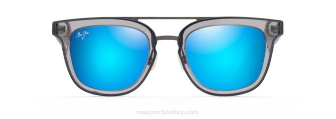 4DRP160 gris paloma translúcido/azul hawaii gafas de sol de moda polarizadas modo relajación Maui Jim