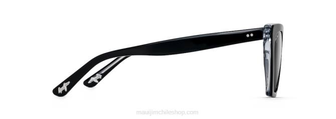 4DRP175 negro con cristal/gris neutro gafas de sol de moda polarizadas kini kini Maui Jim