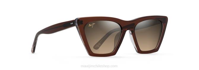 4DRP176 rootbeer con cristal/hcl bronce gafas de sol de moda polarizadas kini kini Maui Jim