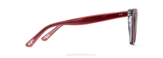 4DRP177 frambuesa con interior de cristal/rosa gafas de sol de moda polarizadas kini kini Maui Jim